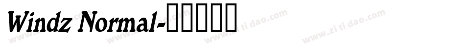 Windz Normal字体转换
